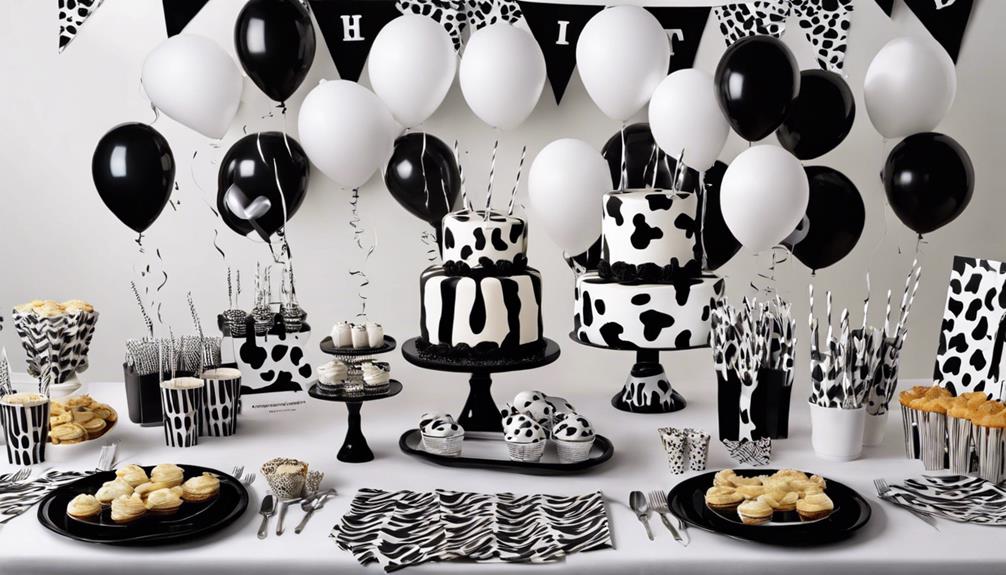 cow print balloon decorations